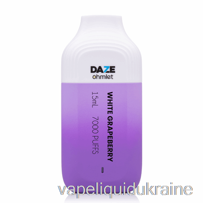 Vape Liquid Ukraine 7 Daze OHMLET 7000 Disposable White Grapeberry